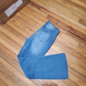 Womens High Rise Button Fly Bootcut Jeans Light Wash XL Tall